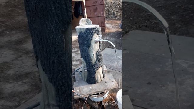 Колонка в дереве из цемента смотреть онлайн