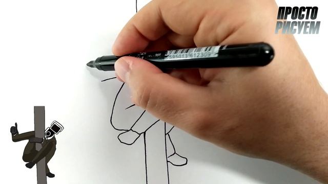 Как нарисовать КАМЕРАМЕН на столбе из Skibidi Toilet смотреть онлайн