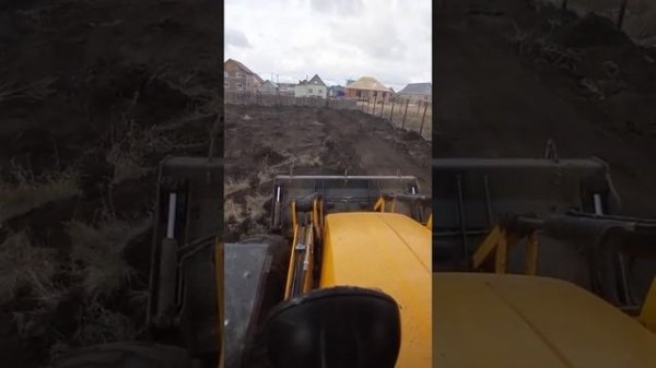 JCB 4cx Планировка площадки на погрузчике #jcb