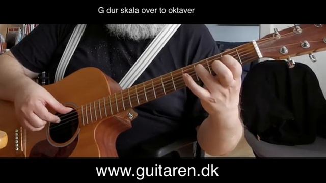 G dur skala over to oktaver på guitar смотреть онлайн
