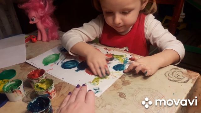 Рисование пальчиками. Гелевые краски смотреть онлайн