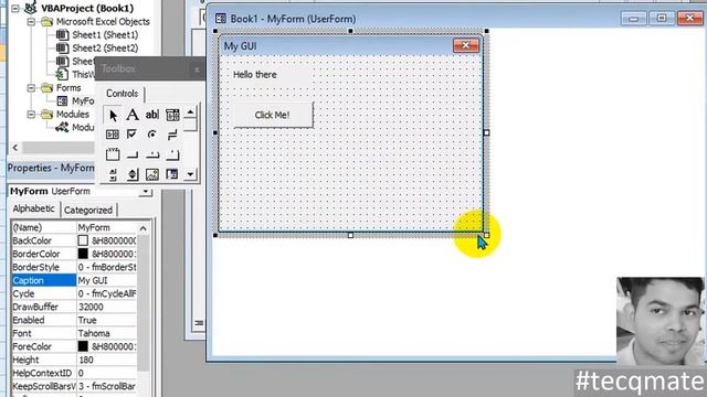 ⚡ VBA GUI Tutorial ? Excel Add-In GUI Tutorial #tecqmate смотреть онлайн