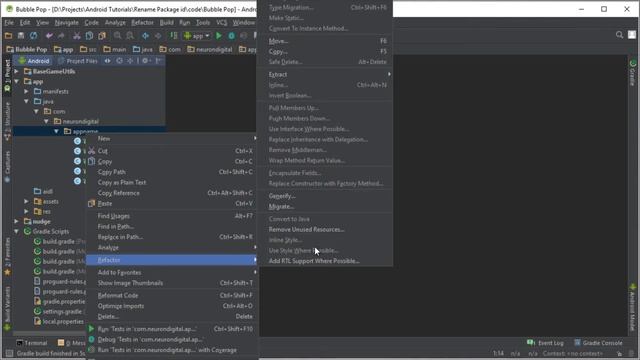 How to rename package name in Android Studio смотреть онлайн