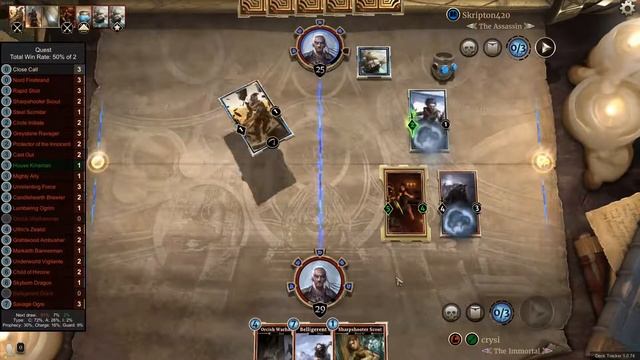TES: Legends - Aggro Archer vs Intelligence for the Quest: Unsummon 10 creatures | Match #7 смотреть онлайн