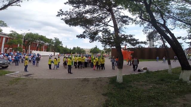 Заправка рекламного дирижабля гелием Ч.5 в Благовещенске 4 июня День города смотреть онлайн