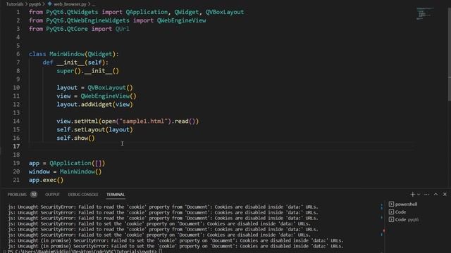 PyQt6 Web Browser with QWebEngineView смотреть онлайн