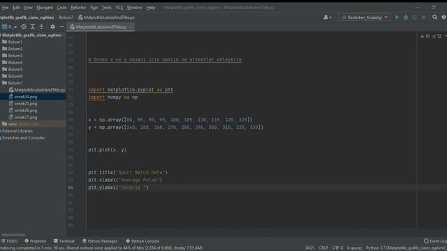 Python İle Matplotlib Grafik Çizim Eğitimi - [ Pyplot Labels And Title] - 8/13 смотреть онлайн