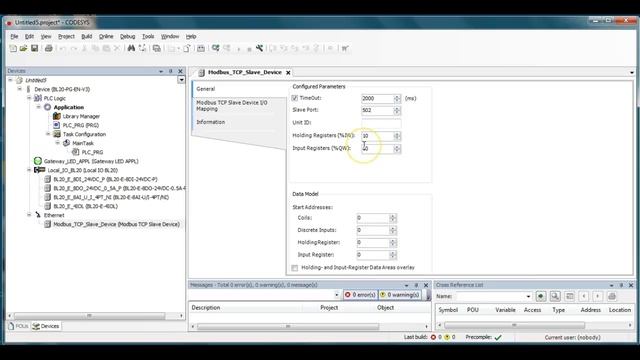 TURCK BL20-PG-EN-V3 as a ModbusTCP Slave смотреть онлайн