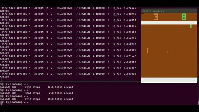 Deep Q-Network Nature ver. @ Pong смотреть онлайн