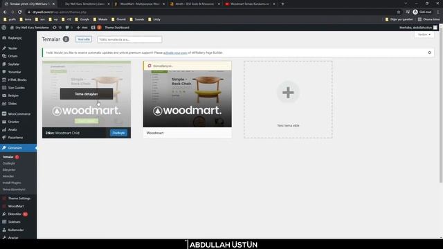 Tema-Eklenti Güncelleme İşlemleri2 - 2021 WordPress ile E-Ticaret Sitesi Oluşturma - Woodmart Temas смотреть онлайн
