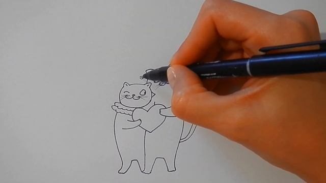 Как нарисовать МИЛЫХ КОТИКОВ, Рисуем Просто/898/How to draw CUTE CATS смотреть онлайн