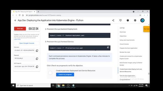 App Dev: Deploying the Application into Kubernetes Engine - Python смотреть онлайн