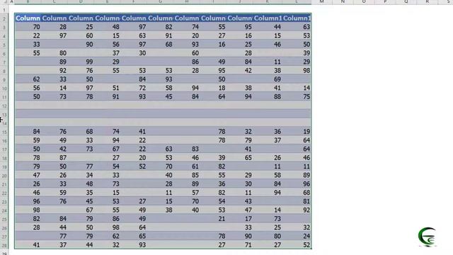 Selection of range in excel. How to select a range with blank cells, row, column in between in Hind смотреть онлайн
