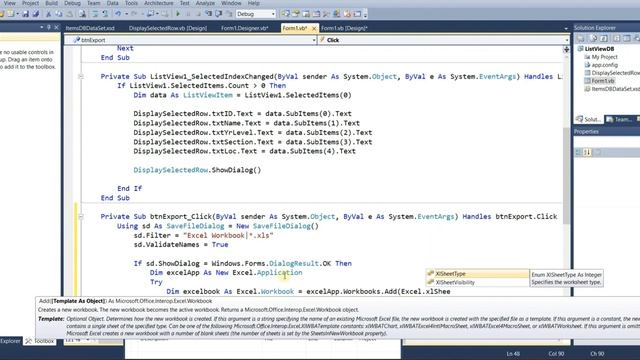 How to export data from ListView to Excel file in vb.net смотреть онлайн