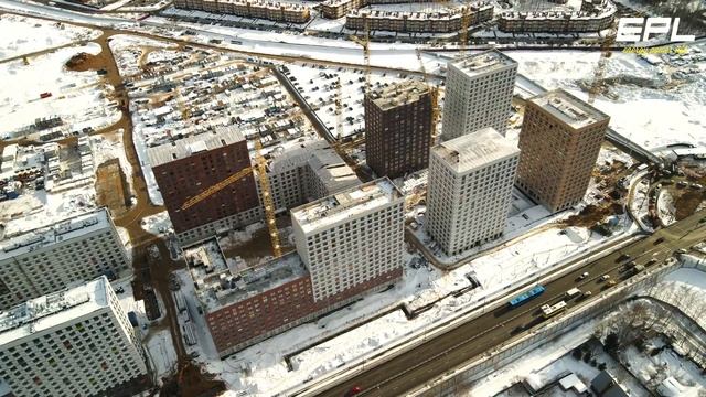 ЖК "БУНИНСКИЕ ЛУГА" 3-я оч. // Февраль 2022 // Москва // 4K Ultra HD // DJI AIR 2 смотреть онлайн