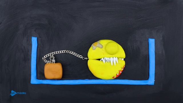 Strawberry Pacman Monster vs Crazy Ghost Battle | Game Pac-Man stop motion @FunnyPacman смотреть онлайн