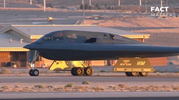 U.S. Air Force B-2 Spirit Stealth Bomber Takes Off at Full Speed