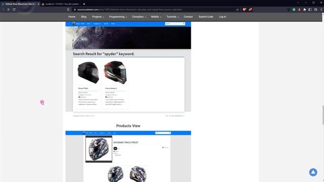 Helmet Store Showroom Site in PHP and MySQL DEMO смотреть онлайн