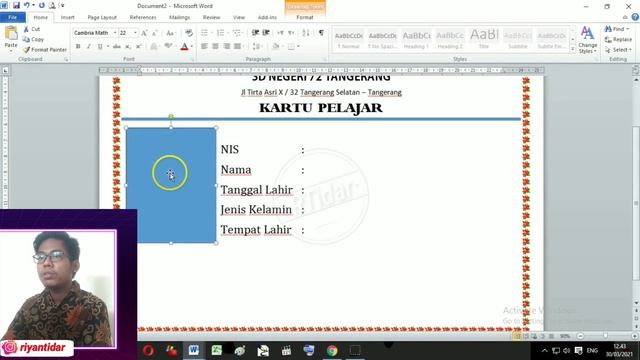 SEMUA BISA❗EASY❗❗Tutorial Membuat Kartu Pelajar di Ms Word смотреть онлайн