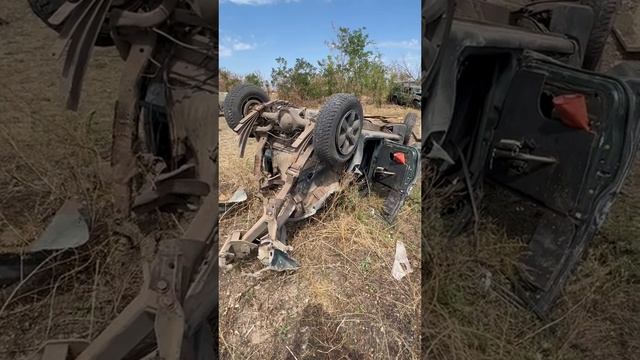 Уничтоженные российской артиллерией пикапы ВСУ. смотреть онлайн