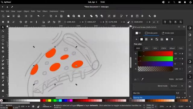 Inkscape Illustration Tutorial - Create Vector Cute Pizza from Sketch (HD) смотреть онлайн