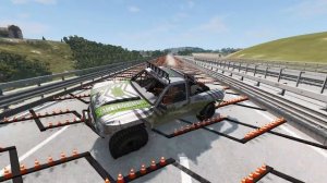Тачки против 100 полос с шипами – BeamNG.Drive