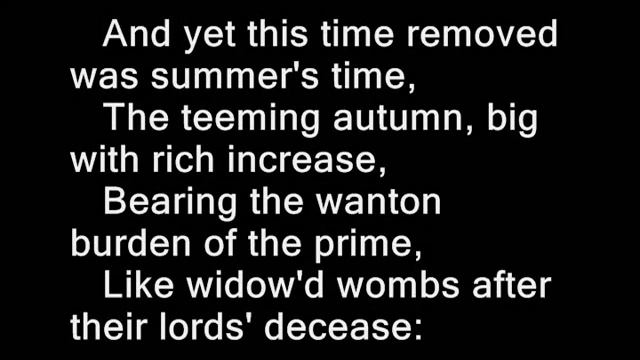 Sonnet 97 by William Shakespeare смотреть онлайн