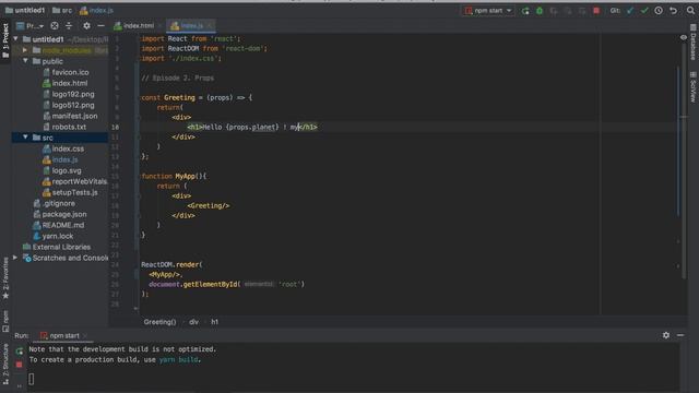 React JS Basics Ep.2 Props смотреть онлайн