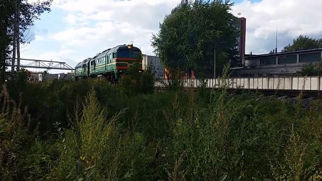 Тепловоз 2М62У 0126, близ. ст. Rīga Preču2 смотреть онлайн