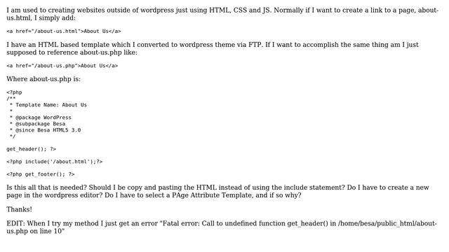 Wordpress: How to properly insert a link to a template in WordPress? смотреть онлайн