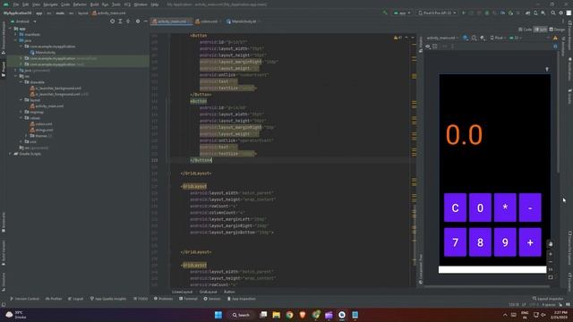 Android Studio : Kotlin - Calculator using GridLayout смотреть онлайн