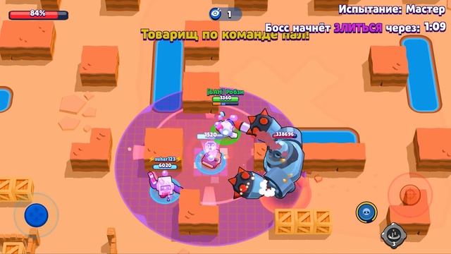 БОСС ПРОТИВ НАНИ С ПИПОМ! БОЙ С БОССОМ БЕЗУМЕ! BRAWL STARS смотреть онлайн