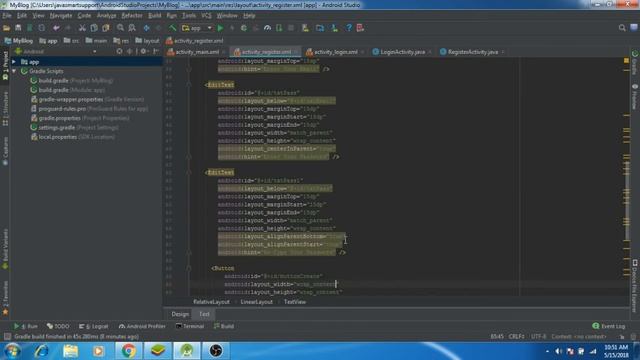 UI-DESIGN : MYBLOG MOBILE APPLICATION - ANDROID FIREBASE PROJECT - PART - 2 смотреть онлайн