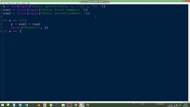 Calc in Python in 16 lines. смотреть онлайн