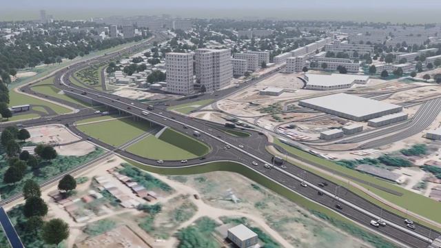 Визуализация проектируемого участка автомобильной дороги в г.Тула смотреть онлайн