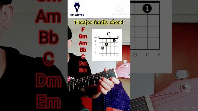 F major family chord #learningguitar #basicguitarlesson #guitarchords смотреть онлайн