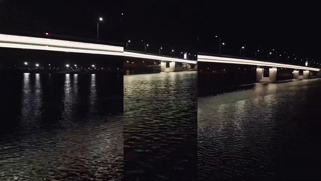 Ночной Пролёт и съемка с квадрокоптера Краснофлотский мост в Архангельске смотреть онлайн