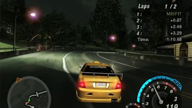 Need for Speed Underground 2 Nissan Sentra SE-R Spec V Circuit смотреть онлайн