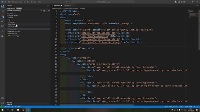 Parallax Scrolling Website | How to Make Website using Html CSS & Javascript смотреть онлайн