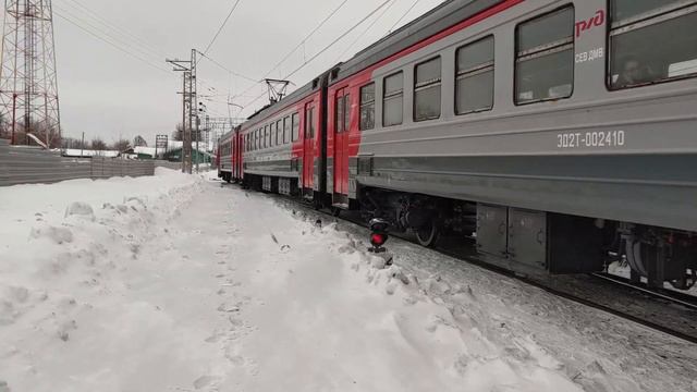 Электричка ЭД2Т-0024 с сообщение №6003 Ярославль-Александров смотреть онлайн