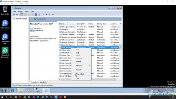 nicelabel2017 proxy server not running
