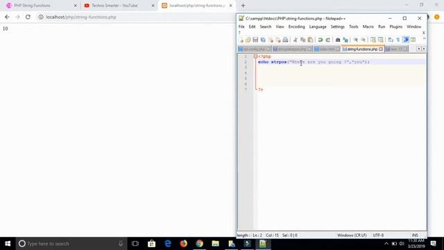 String Function - strpos() | String Position | PHP Tutorials for beginners - 7 | HINDI смотреть онлайн