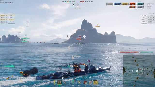 World of Warships - X SHIMAKAZE Replay. This boat is so powerful in the right hands...!!! смотреть онлайн