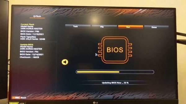 gigabyte bios update更新 - q flash - z690 aorus master f6c
