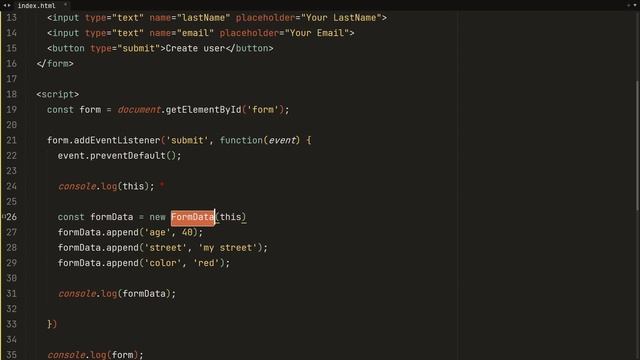 Como pegar dados do formulário com javascript | Aprenda a trabalhar com o FormData смотреть онлайн