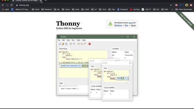 [PythonTutorial0] การติดตั้ง Thonny Python DE for MacOS смотреть онлайн