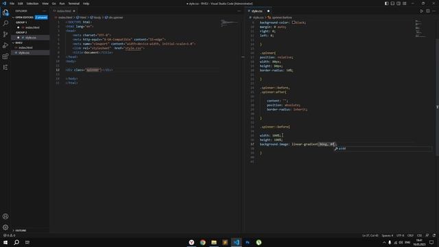 Простое оформление загрузки на css /Simple loading animation css.. смотреть онлайн