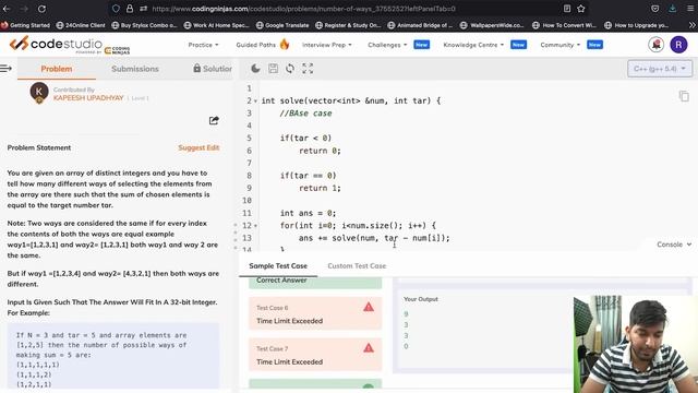 Lecture 111: Combination Sum IV Problem || DP Series смотреть онлайн