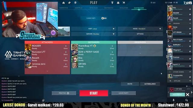 MAKING TEAM FOR MY FIRST VALO TOURNAMENT - VALORANT LIVE - stream#1318 смотреть онлайн