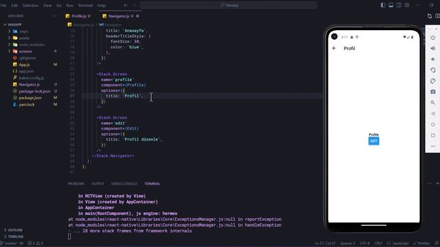React Native - Stack Navigator Kullanımı # 2 (Özelleştirme) смотреть онлайн